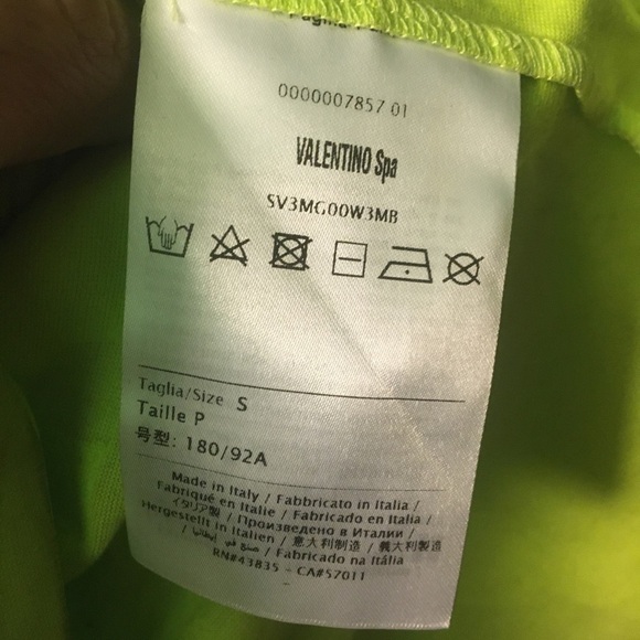 NWOT Men’s Valentino Fluorescent yellow camo tshirt - Picture 4 of 16